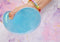 Squeeze Ball con Slime and Glitter 10 cm Azul