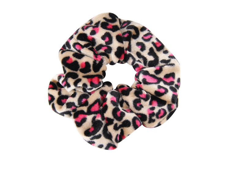 Scrunchie Animal Print Leopardo Rosa