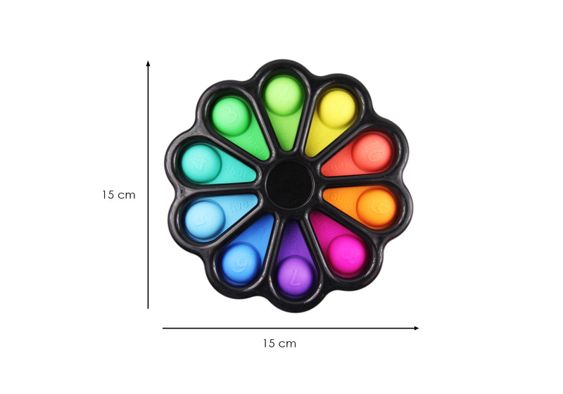 Flower Fidget Multicolor Color Negro