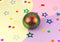 Squeeze Ball Galaxy Metálica Gigante Verde Naranja 10 cm