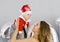 Gorrito de Navidad Rojo Metálico Santa Claus Tamaño Chico