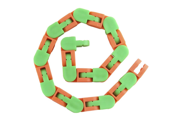 Juguete Sensorial Wacky Track Fidget Color Naranja/Verde