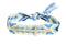 Brazalete Cordon Azul Multicolor Trenzada Cruz Dorado con Cristales 420 mm