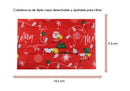 Cubrebocas Navideño Infantil color Rojo Merry Christmas con Santa Claus y Pinos