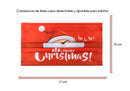 Cubrebocas de Navidad color Rojo Merry Christmas Santa Claus Ho Ho Ho